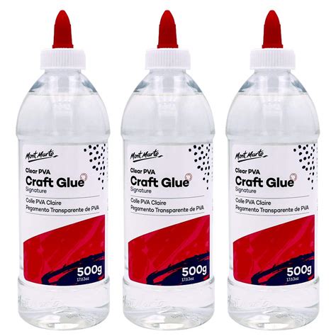 Mont Marte Signature Clear PVA Craft Glue 500g 3Pack : Amazon.in: Home ...