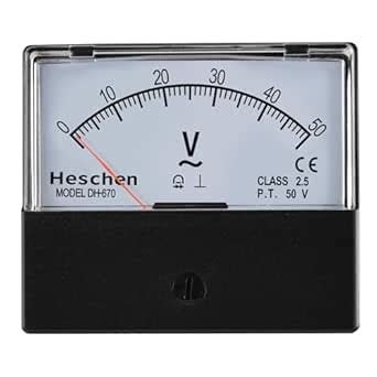 Heschen Rectangular Voltmeter Analog Panel Volt Voltage Meter 670 style ...