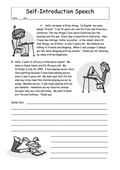 Image result for Student Self Introduction Speech Example