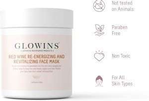 GLOWINS Red Wine Face cream pack mask for Fairness Nourishment ...
