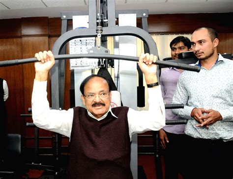 Venkaiah Naidu inaugurates gymnasium at the Ministry of Urban Development