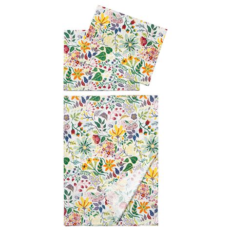 STRANDLUMMER flat sheet and 2 pillowcase, 240x260/50x80 cm (94x102 ...