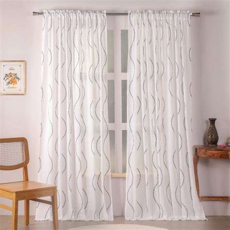 Rod Pocket Cotton Sheer Curtain | HomeMonde Lifestyle