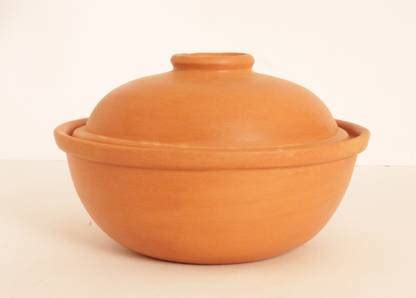 The Indus Valley Clay Cooking Pot - 750 ML KADAI GAS STOVE Safe (CLAY ...