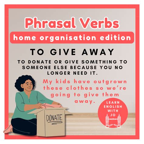 Learn English phrasal verbs for talking about home organisation ...