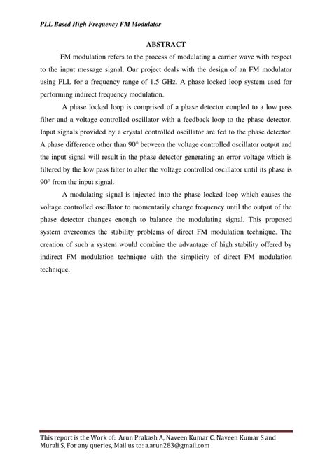 Image result for PLL FM Modulation