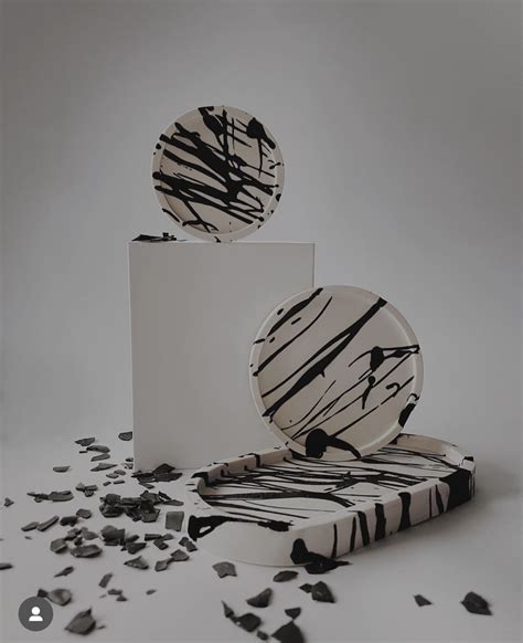 an open box with black and white designs on it