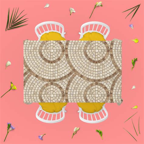 Brown Mosaic Table Cloth Cover – ArtzFolio.com