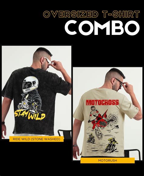Buy Motorush and Ride Wild Oversized T-Shirt in India at Best Price ...