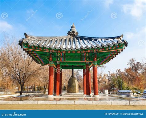 Korean Architecture - Wooden Pagoda in Traditional Korean Style with ...