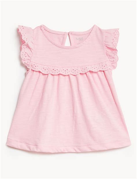 Buy 3pk Pure Cotton Tops at Marks & Spencer