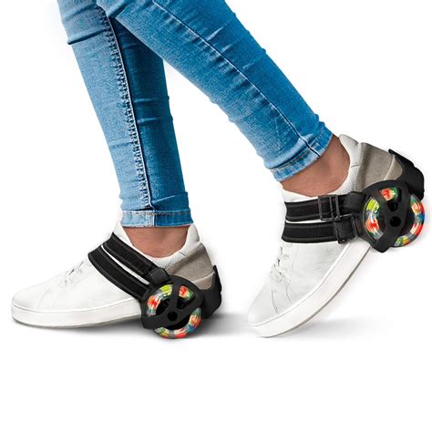 Sharper Image Clip-N-Roll Skates, Strap-in Adjustable Roller Skate ...