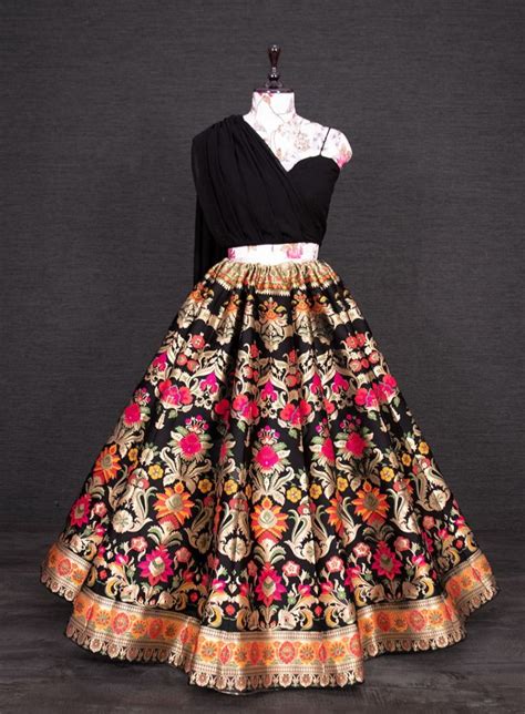 Pure traditional Looks Barcode designer Lehenga choli– Joshindia