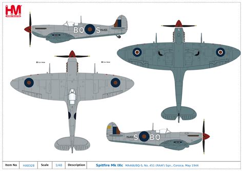 Spitfire Mk IXc MA466/BQ-S, No. 451 (RAAF) Sqn., Corsica, May 1944