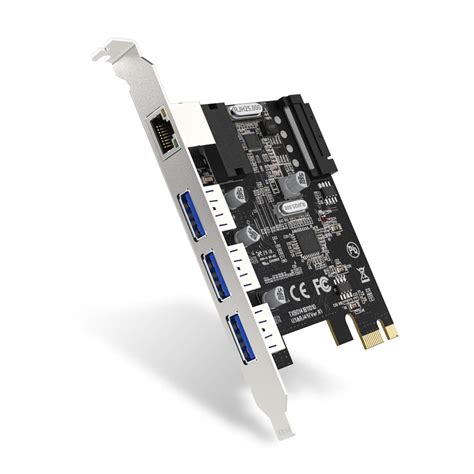 EDUP PCIe USB 3.0 Expansion Card with Gigabit Ethernet, 1Gbps PCI ...