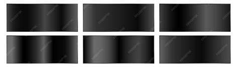 Vector set of black metal gradients | Premium Vector
