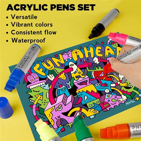 Buy Jumbo Acrylic Paint Markers Pen,15mm Felt Tip Graffiti Markers ...