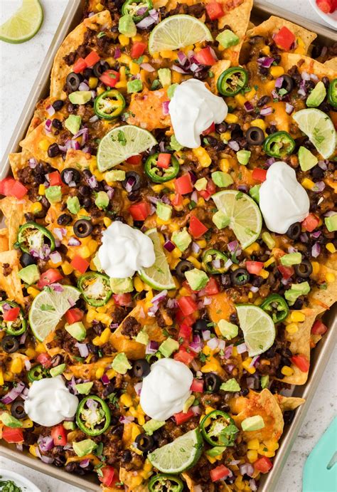 Loaded Oven Baked Nachos (Sheet Pan Nachos Recipe) - Together as Family