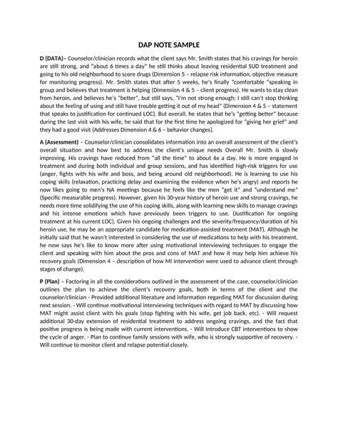 Image result for Case Management Dap Notes Example
