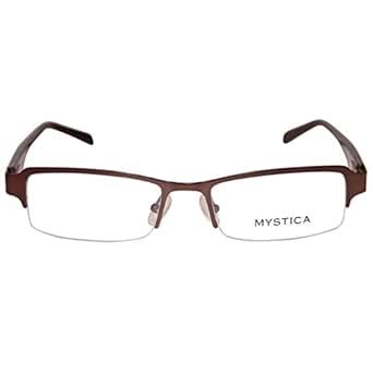 Newvimal optical Semi-Rimless Eyeframe (Brown) (My-240 Brown) : Amazon ...