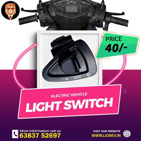 EV Headlight Switch Button | 3-Way Light Control | Buy Online ₹40 ...