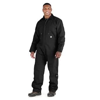Berne Mens Deluxe Insulated Coverall, Black, Large/Short : Amazon.in ...