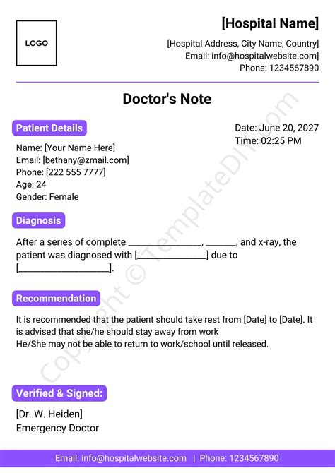 Image result for Return to Work Notes