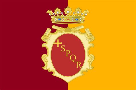 Flag of Rome in use between 1870 and 2004 : r/vexillology