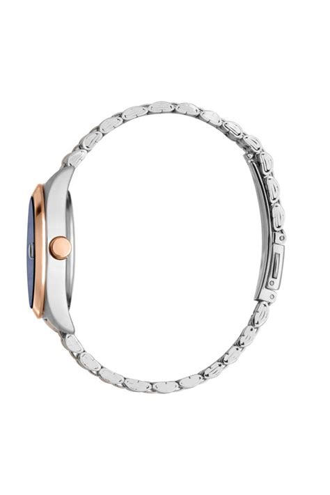 Esprit Womens 38 mm Dark Blue Dial Stainless Steel Analog Watch - ES1L