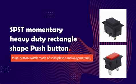 Electronic Spices 5 x Mini Red Rectangle Push Button Switch Momentary ...