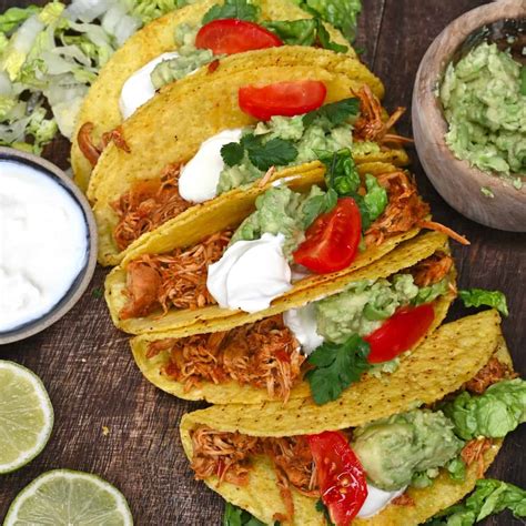 Crockpot Shredded Chicken Tacos | Recipe Cart | Recipe Cart