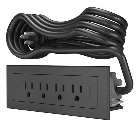 Legrand 9-3/4-ft 4-Outlet 2-USB Ports Indoor Black Power Strip RD4RBK10 ...