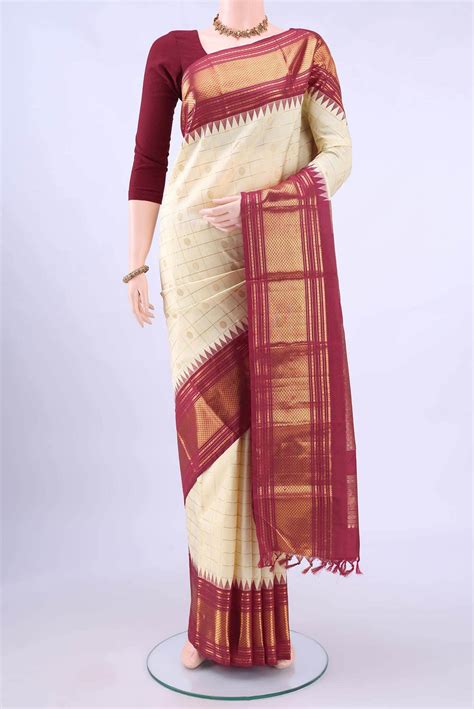 Pure Silk Pure Zari no Dual Tone Kanchipuram Saree – Nalli Silk Sarees ...