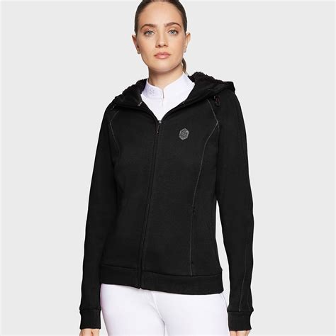 Samshield Equestrian Ivy Zip Hooded Sweatshirt | Black & Equiport ...