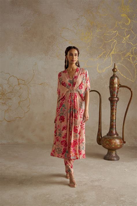 Blush Rose Kaftan Kurta Set | The Mahal