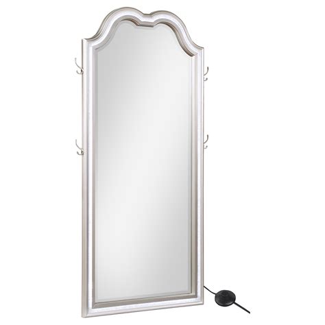 Evangeline Full Length LED Floor Mirror Silver Oak - Walmart.com