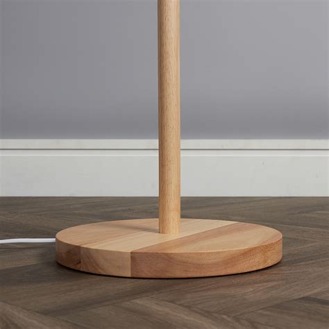 Modern Scandi Floor Lamp Base In Light Wooden Finish