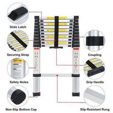 Aluminium Ladders - 9.5 Feet Aluminum Telescopic Ladder Trader ...