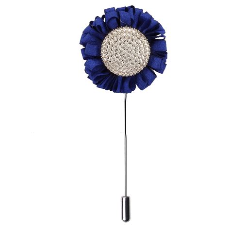 Buy Peluche Sun Flower - Blue Colored Brooch/Lapel Pin for Men at Amazon.in