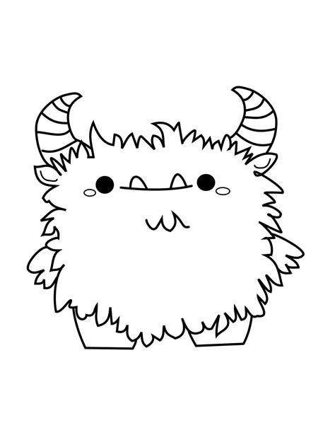 Monster Coloring Pages Cute