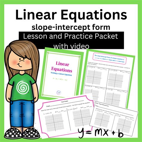 Line Slope Equation Worksheets