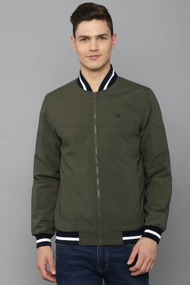 Buy Men Olive Solid Full Sleeves Casual Jacket Online - 749174 | Allen ...