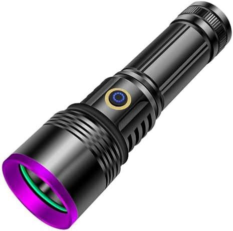 30W 365nm UV Flashlight USB Rechargeable UV Light High Power Black ...