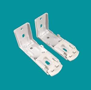 UNIQUELLA Pack 2 Pcs White Coated Zebra Blind Mountings Brackets for ...