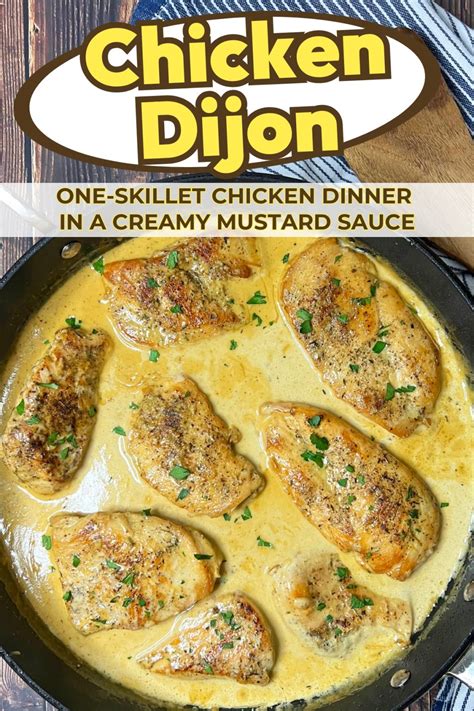 One-Pan Chicken Dijon with Creamy Mustard Sauce - Finding Time To Fly