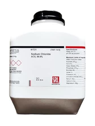 SRL Sodium Chloride ACS Grade, 99.9%, 5Kg, CAS : 7647-14-5, Molecular ...