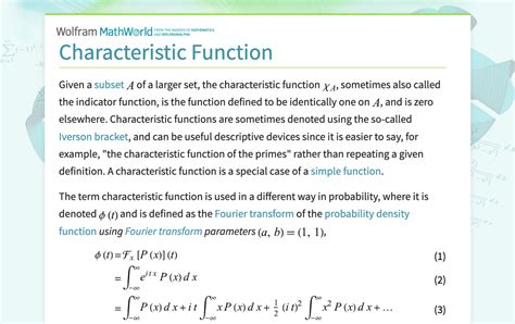 Image result for Characteristic Function Properties