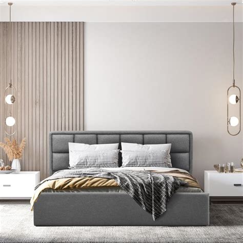 Wakefit Bed | Queen (78 X 60) Solid Wood Bed, Upholstered, with Storage ...