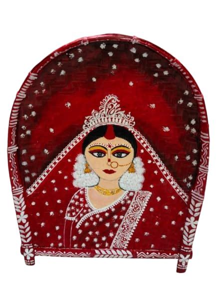Shrabani Art Creation Bengali Wedding Kulo, Hand-Painted Bride Design ...