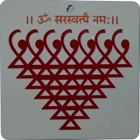 Buy Hallmark Craft Acrylic Shri Saraswati Yantra Sticker for Wall ...
